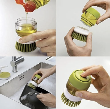 kitchen soap dispenser brush