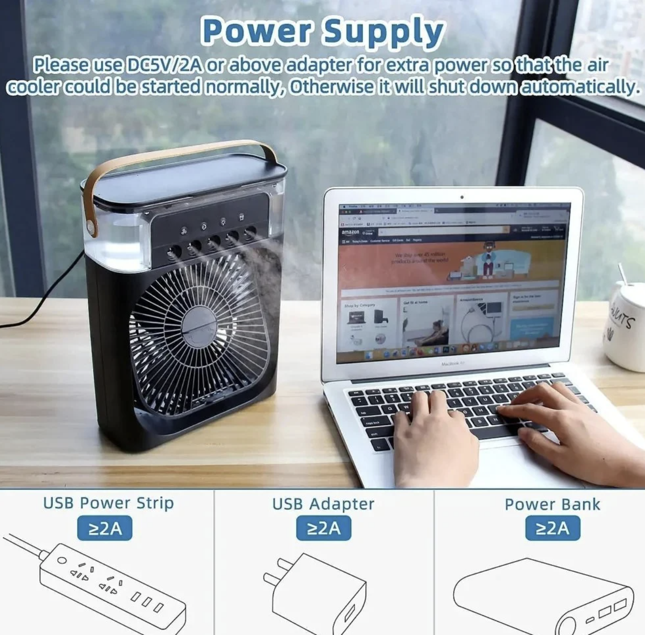 Plastic mini air cooler Fan